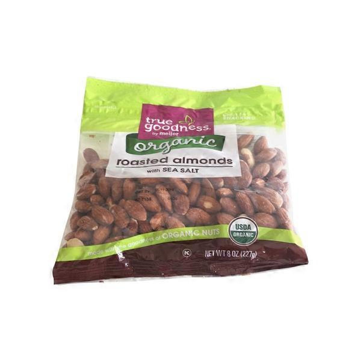 True Goodness By Meijer Roasted Organic Almonds With Sea Salt Oz