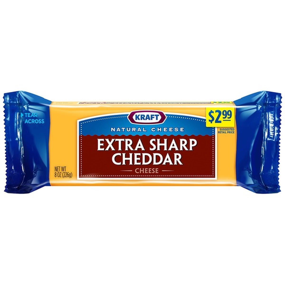 Kraft Cheddar Extra Sharp Pre Priced 299 Chunk Cheese 8 Oz Delivery Or Pickup Near Me 