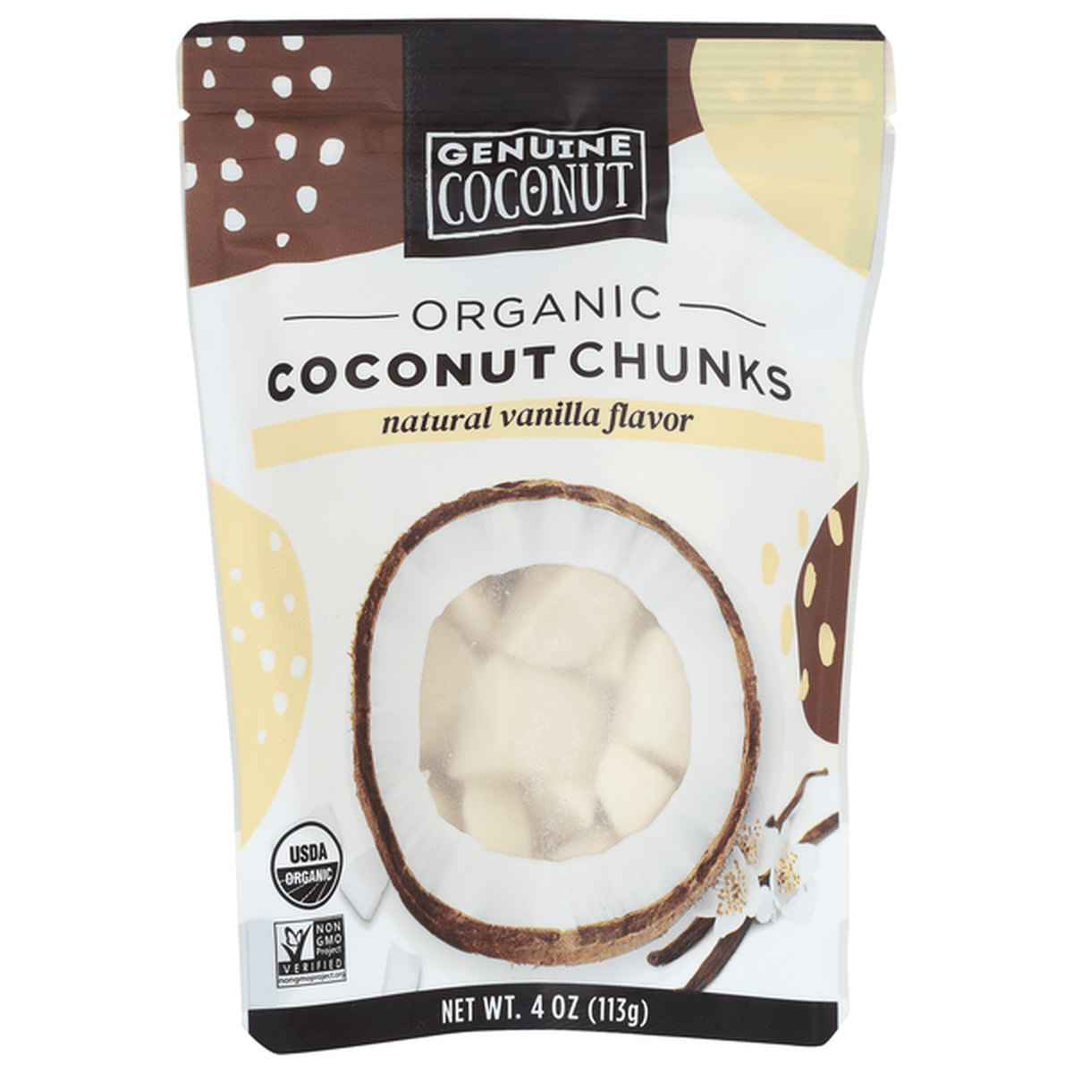 Genuine Coconut Organic Coconut Chunks Vanilla (4 Oz) Delivery Or 