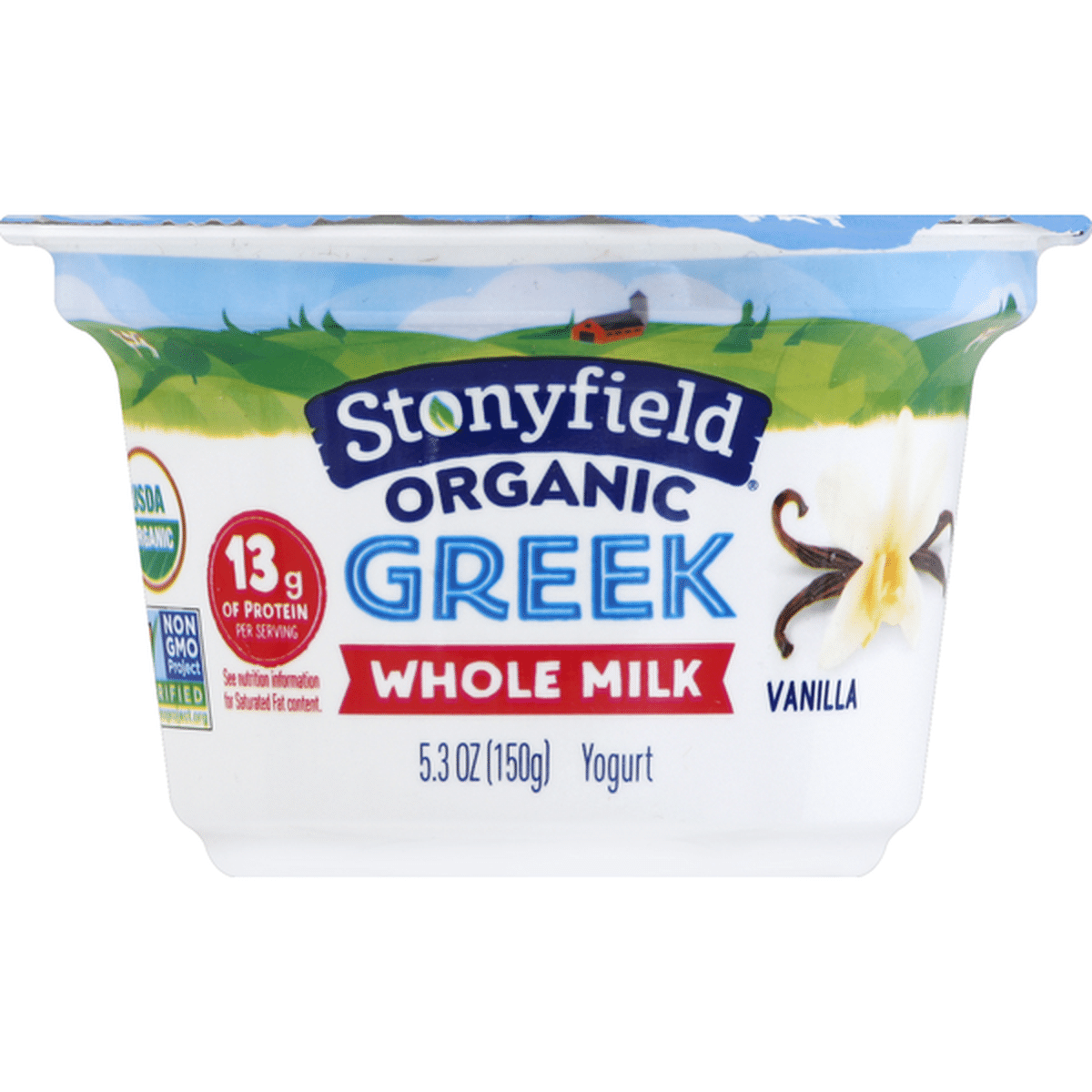 Stonyfield Organic Yogurt Greek Organic Whole Milk Vanilla Bean 5 3 Oz Delivery Or Pickup