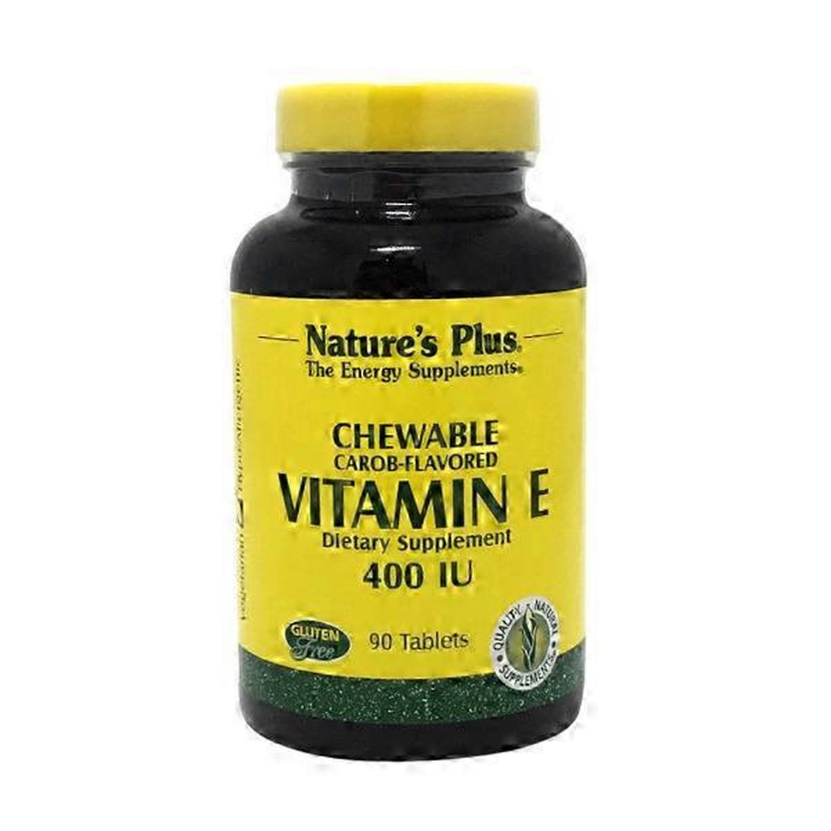 NaturesPlus Vitamin E Chewable Carob Flavored 400 IU 90 Ct Delivery