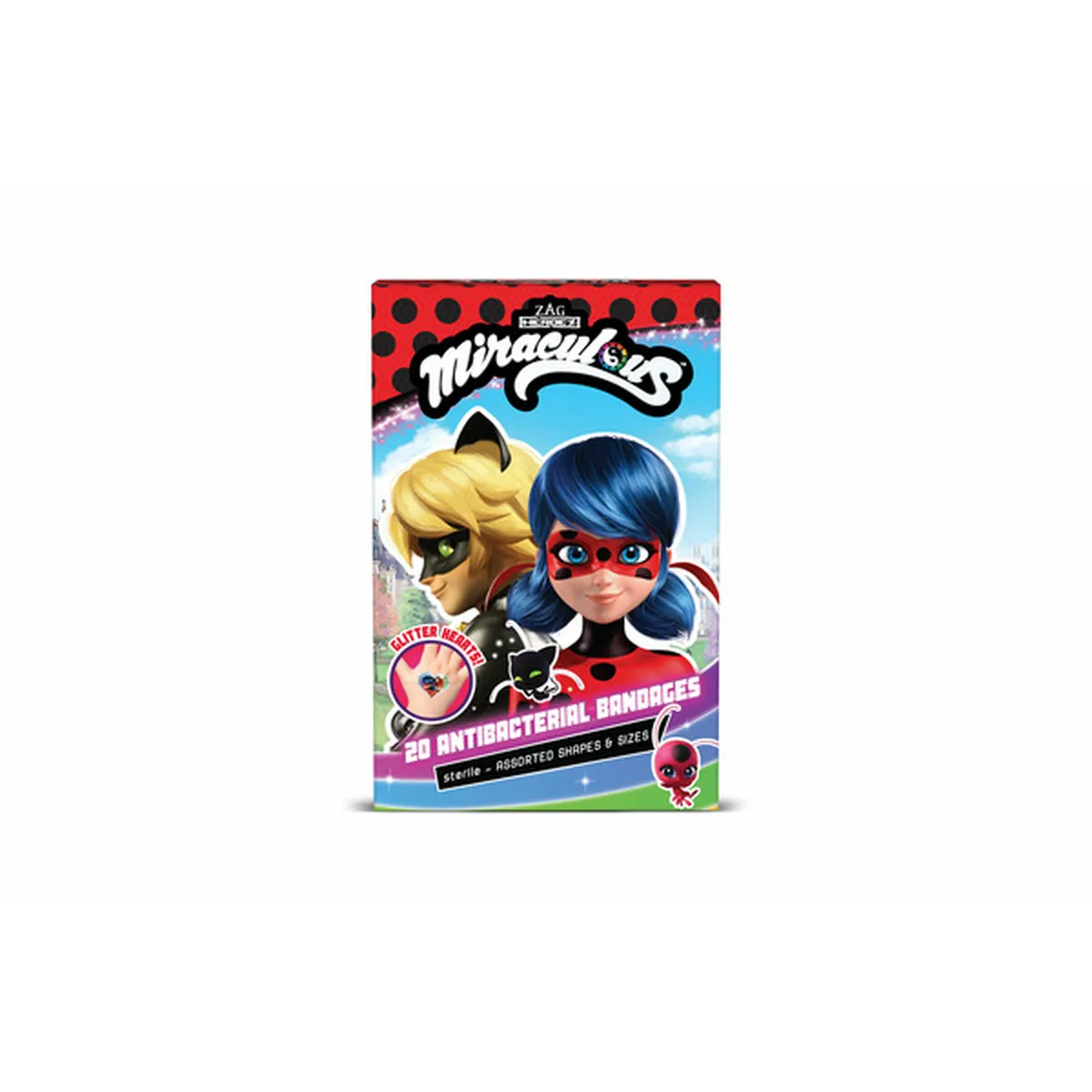 Zag Heroez Miraculous Ladybug Antibacterial Bandages (20 ct) Delivery ...