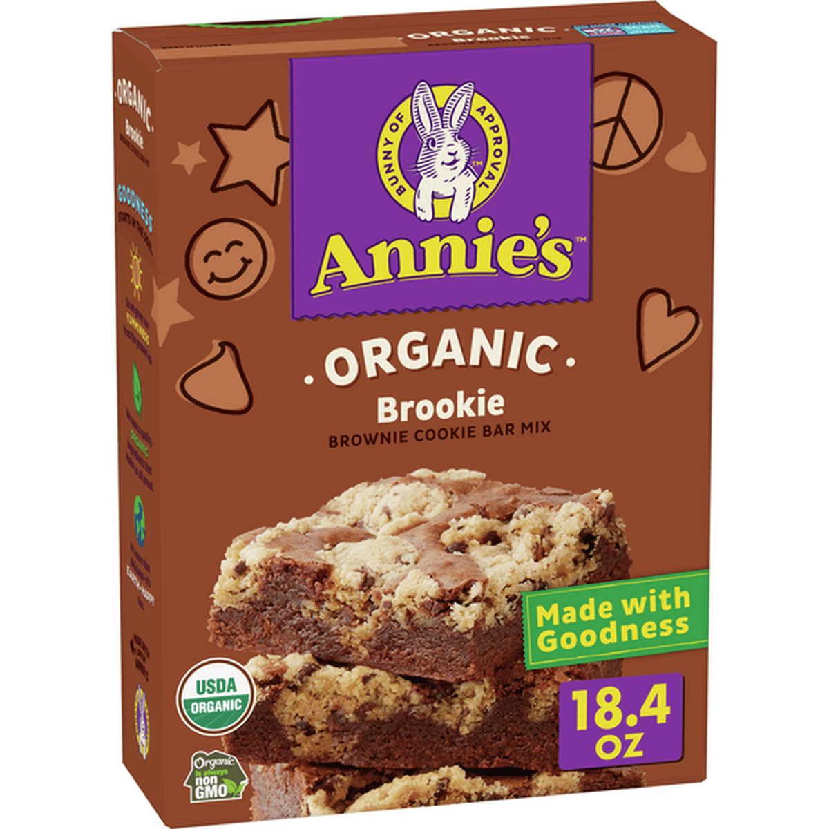 Annies Organic Brookie Cookie Brownie Bar Baking Mix (18.4 oz) Delivery or  Pickup Near Me - Instacart