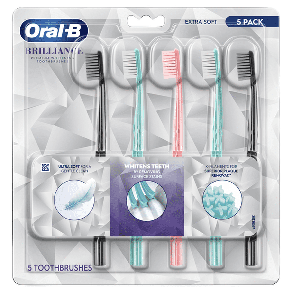 Oral-B Brilliance Premium Whitening Toothbrush, Extra Soft (5 Ct ...