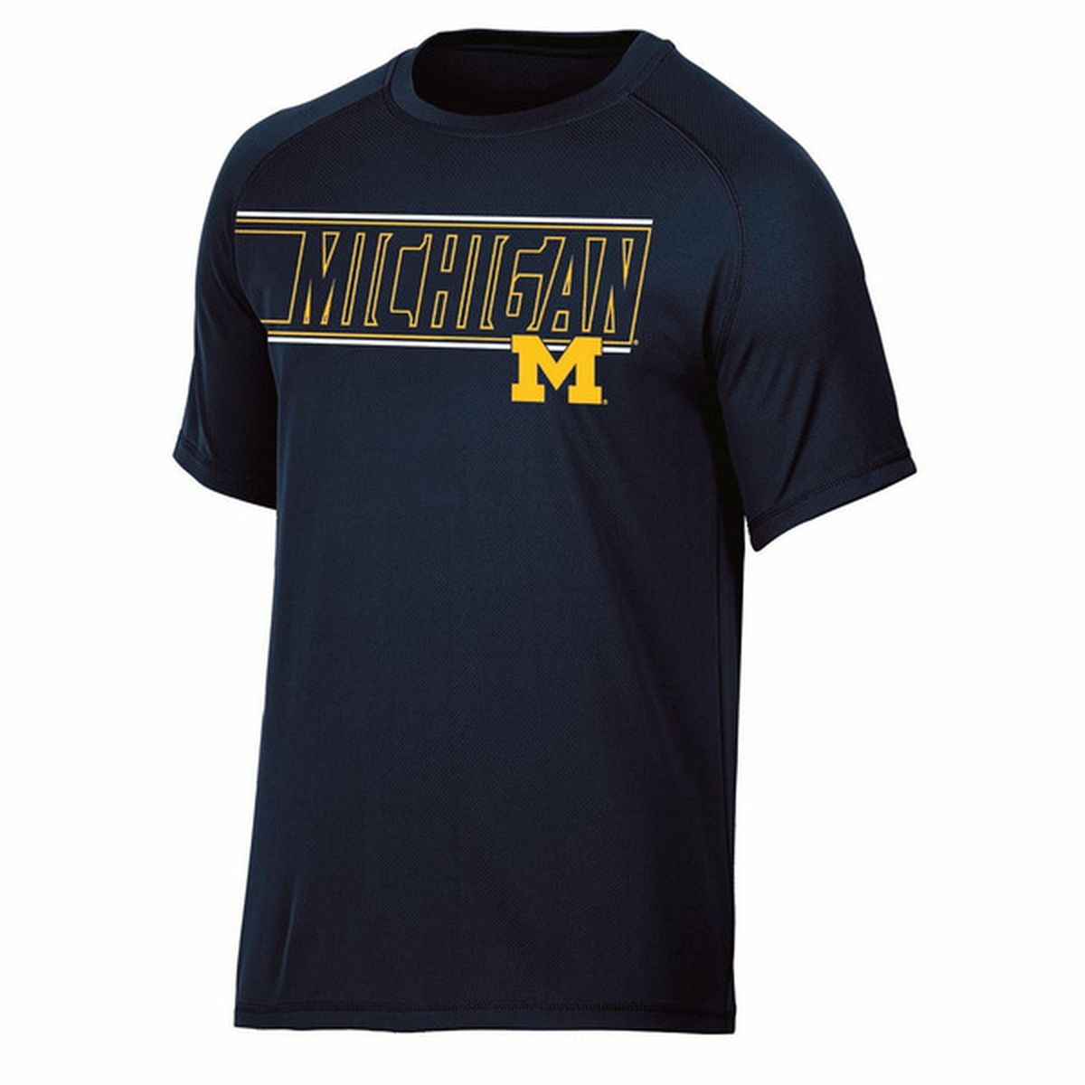 Hanes Men's Michigan Wolverines Short Sleeve Synthetic T-Shirt (1 each ...