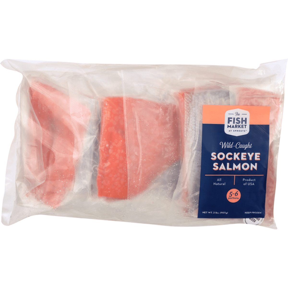 The Fish Market Wild Caught Frozen Sockeye Salmon (2 lb) Delivery or Pickup  Near Me - Instacart
