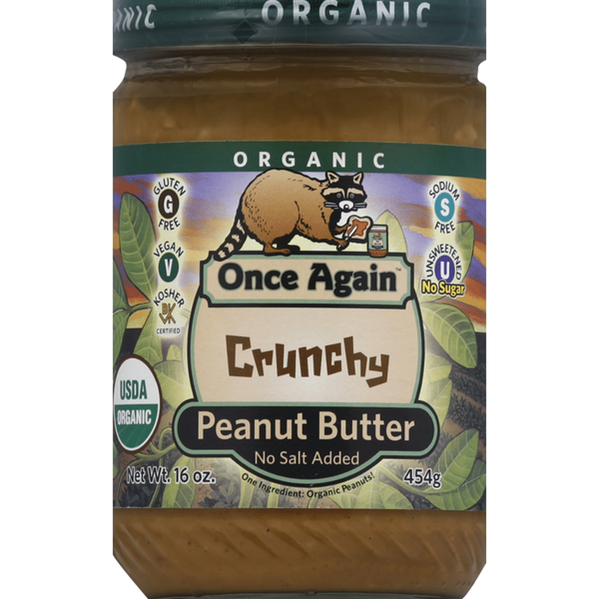 Old Fashioned Crunchy, Peanut Butter, 16 oz (454 g)
