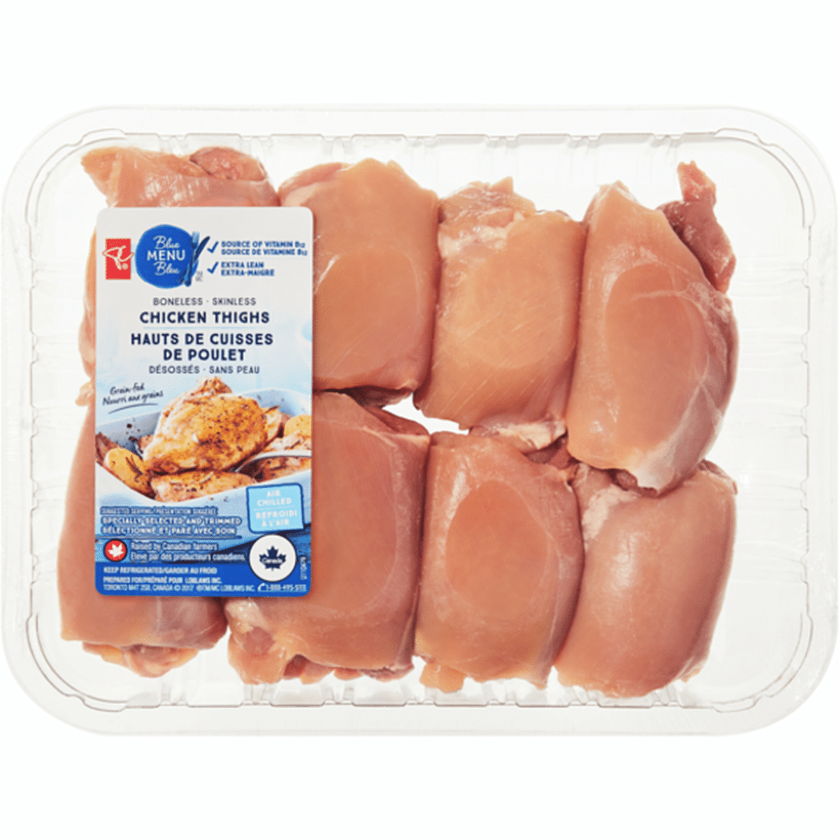 PC Blue Menu Boneless Skinless Chicken Thighs (696 G) Delivery Or ...