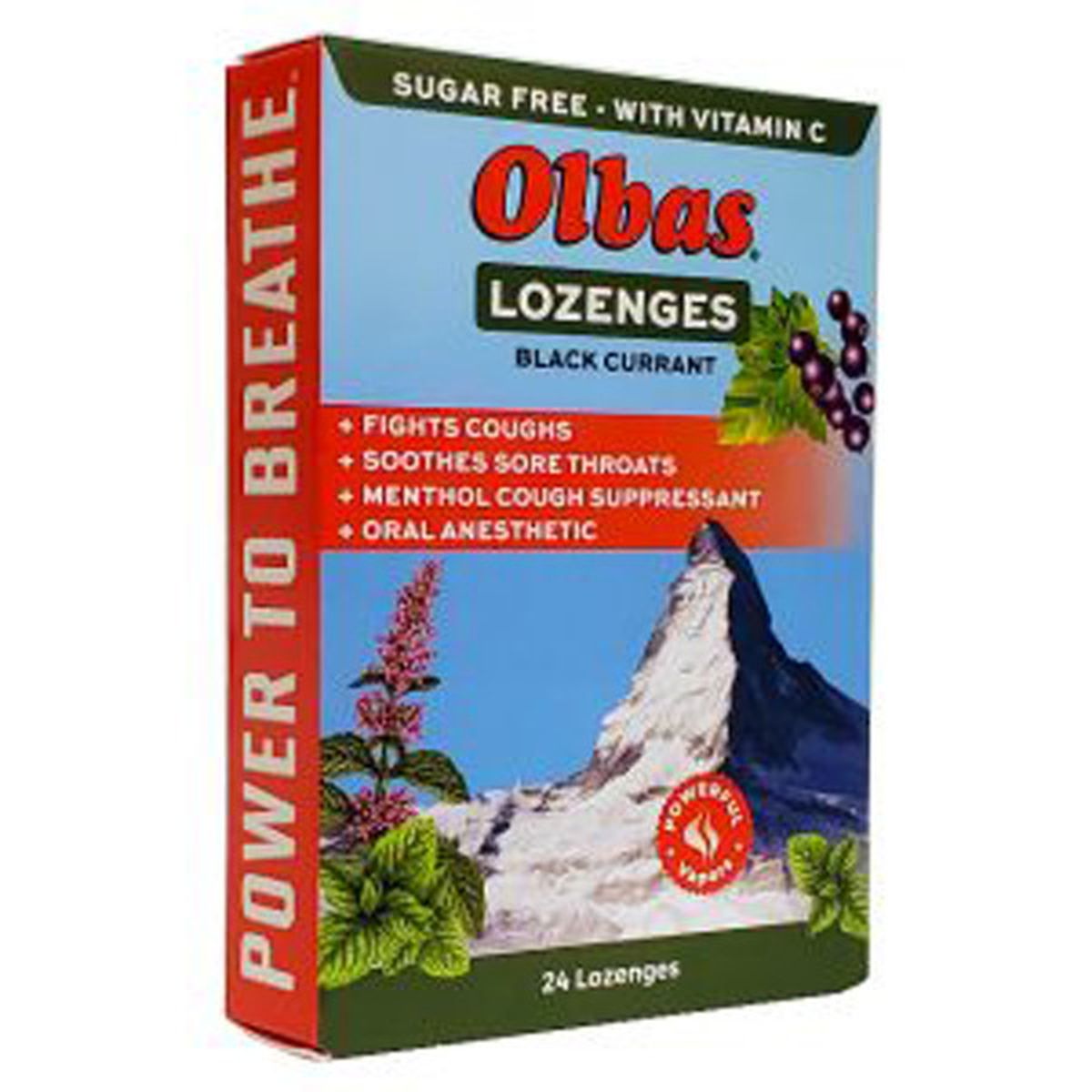 Olbas Lozenges, Sugar Free, Max Strength, Black Currant Flavor (24 Each ...