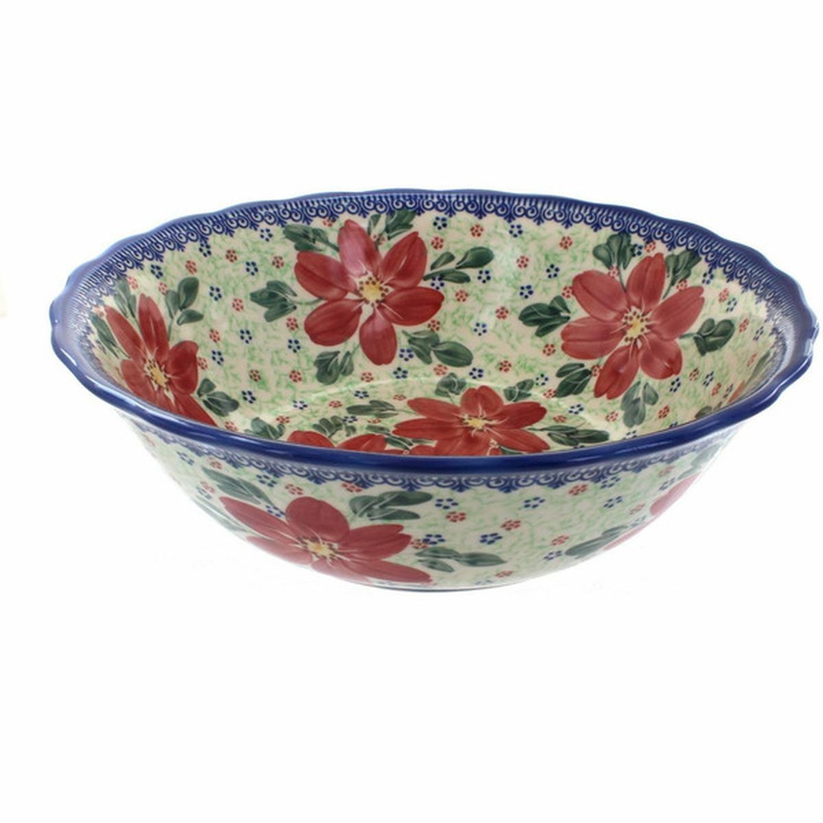 Blue Rose Pottery Serving Bowl Poinsettia Large Each Delivery Or Pickup Near Me Instacart