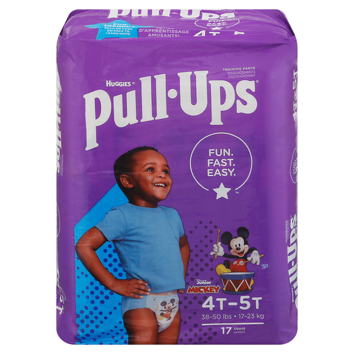 Pampers Easy Ups Training Pants Boys 2T-3T (16-34 lbs), 25 count - Kroger
