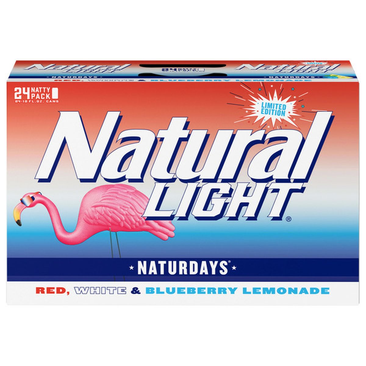 Natural Light Naturdays Red, White & Blueberry Lemonade Beer (12 fl oz