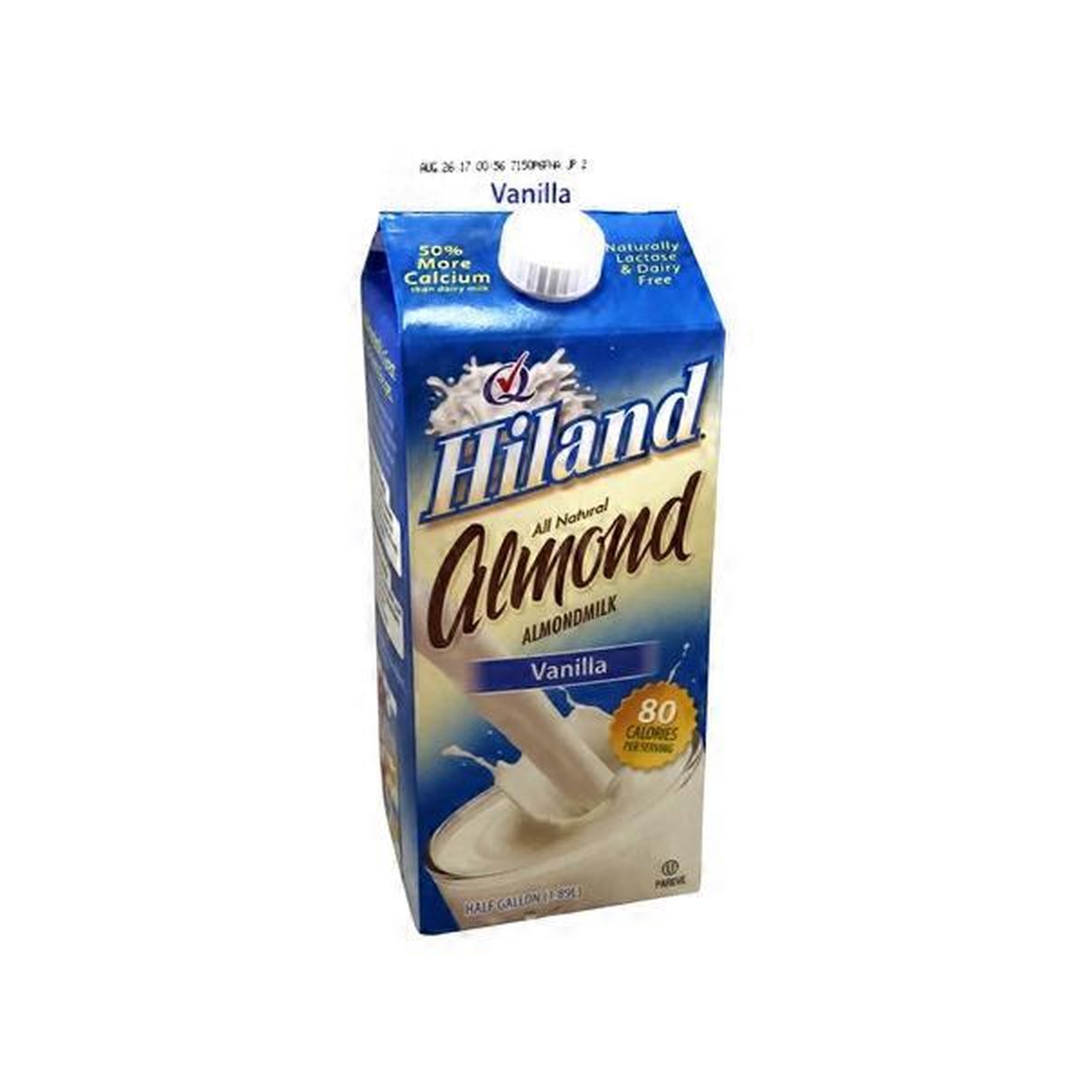 Hiland Dairy All Natural Vanilla Almond Milk (64 fl oz) Delivery or ...