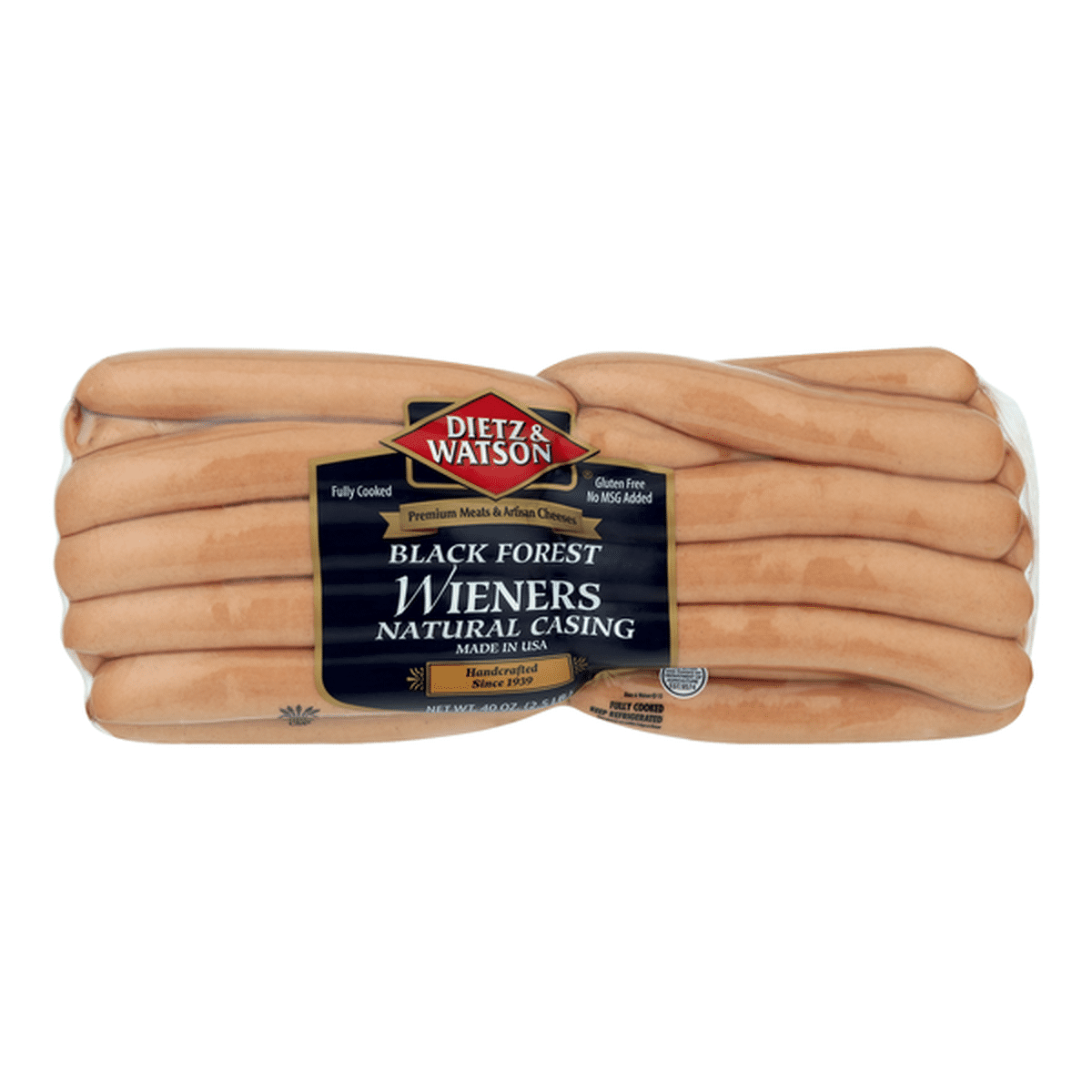 Dietz & Watson Natural Casing Black Forest Wieners (40 oz) Delivery or ...