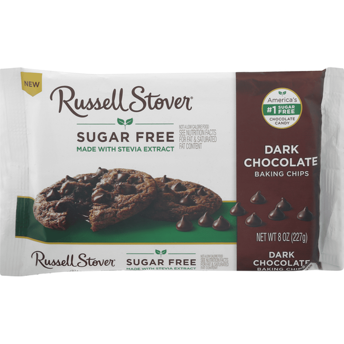 Russell Stover Baking Chips, Sugar Free, Dark Chocolate (8 oz) Delivery ...