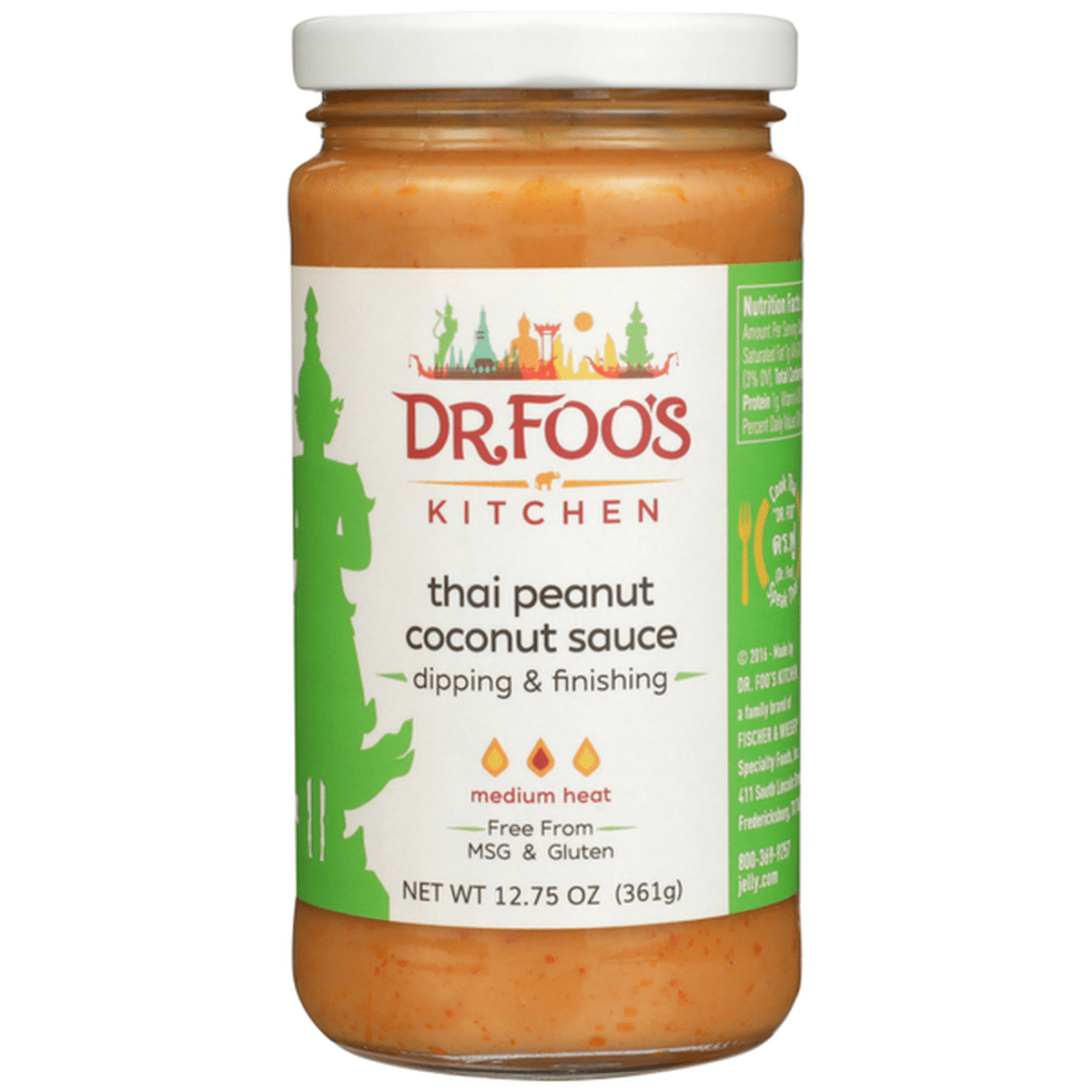 Dr Foos Kitchen Sauce Thai Peanut Coconut 12 75 Oz Delivery Or Pickup Near Me Instacart