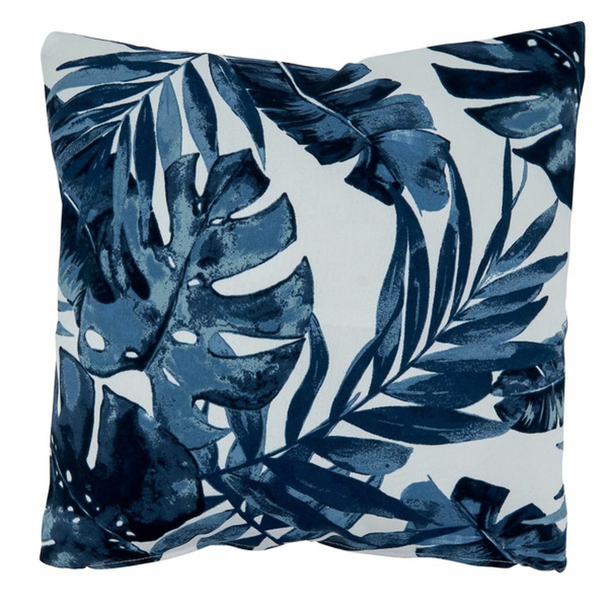 Saro Tropical Leaf Outdoor Pillow - Blue (1 each) Delivery or Pickup ...