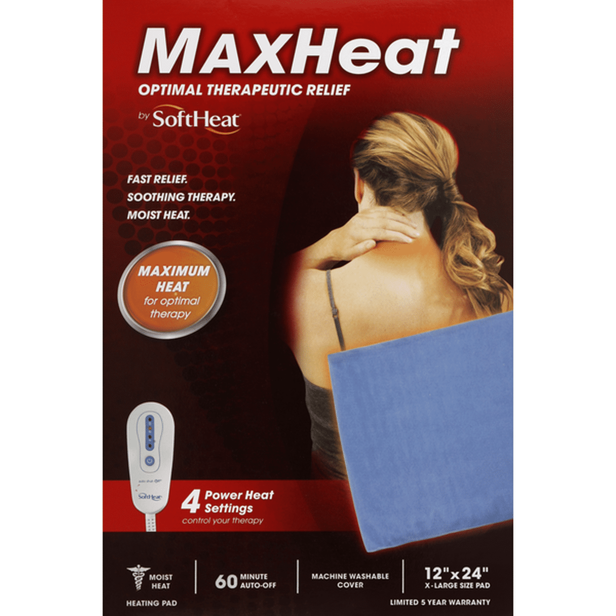 Heating Pad with Removable Cover (12” x 24”)