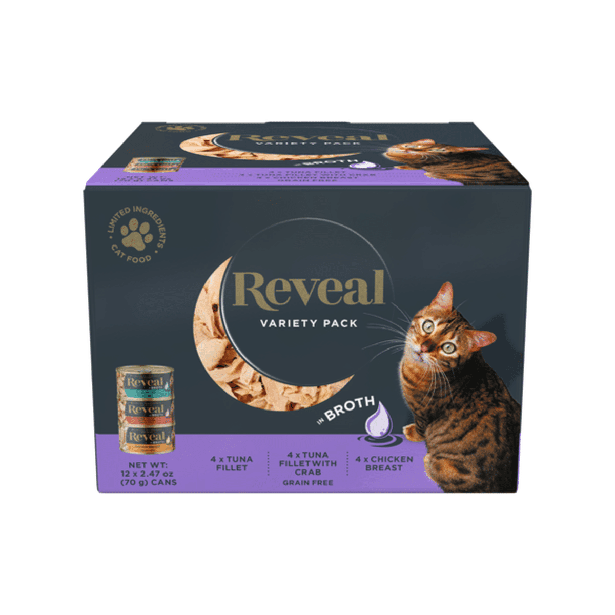 Reveal Natural Wet Cat Food Variety Pack Broth