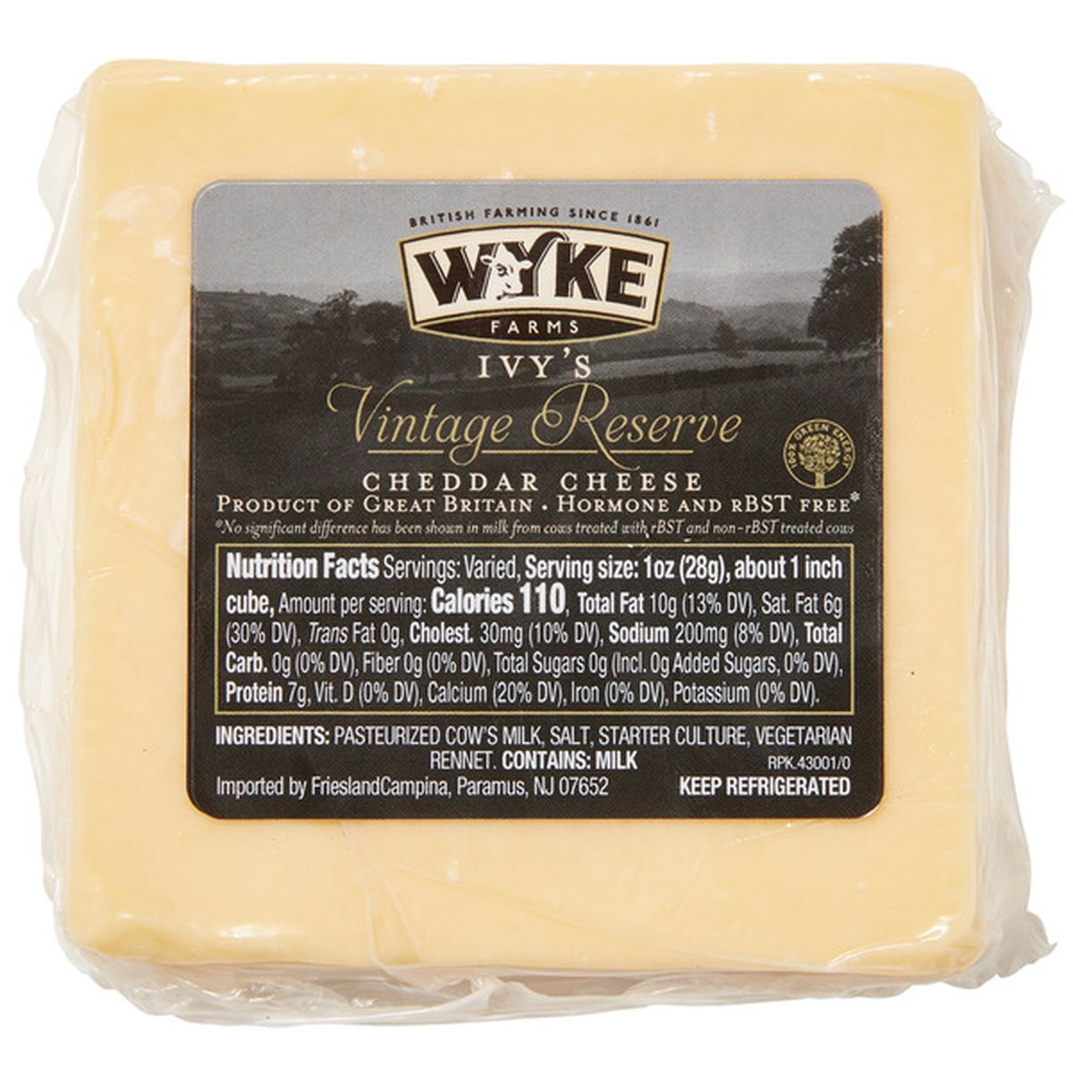 Wyke Farms Ivys Vintage Reserve Cheddar Cheese 7 Oz Delivery Or Pickup Near Me Instacart 