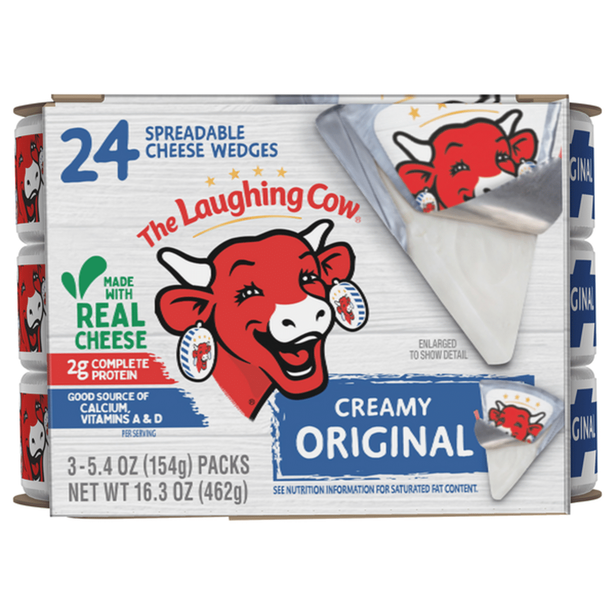 The Laughing Cow Spreadable Cheese Wedges Creamy Original 24 Each