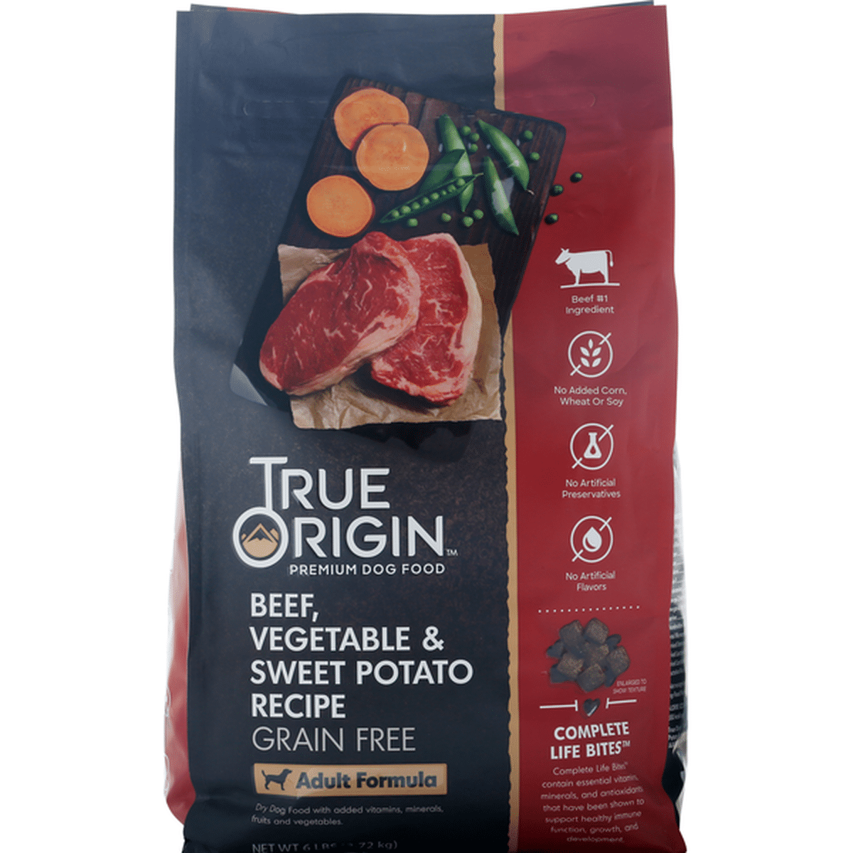 TRUE ORIGIN Dog Food Premium Grain Free Beef Vegetable Sweet