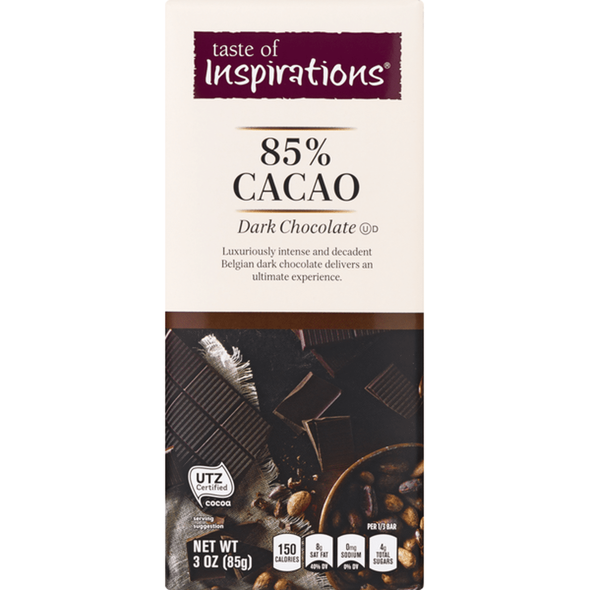 Taste of Inspirations Dark Chocolate, 85% Cacao (3 oz) Delivery or ...