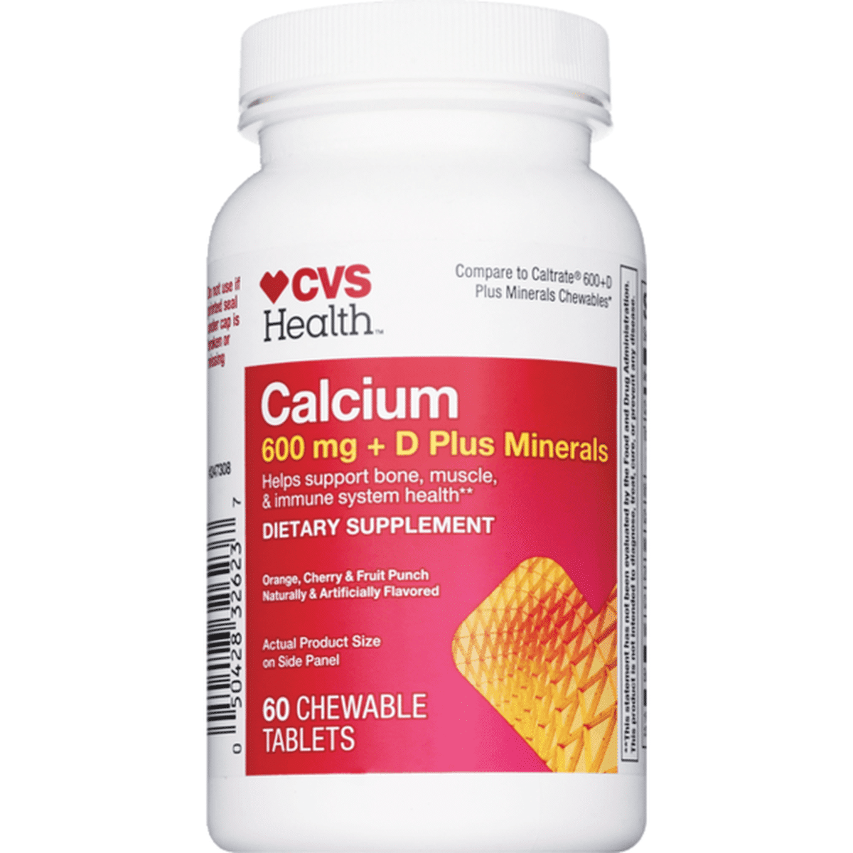 CVS Pharmacy Calcium Chewables Plus 600 Mg Tablets (60 ct) Delivery or ...