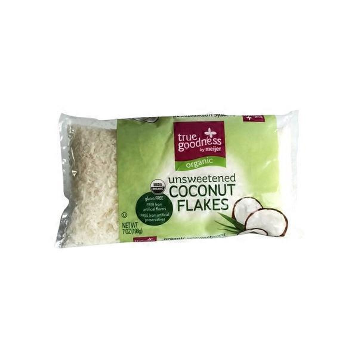 True Goodness By Meijer Organic Unsweetened Coconut Flakes 7 Oz