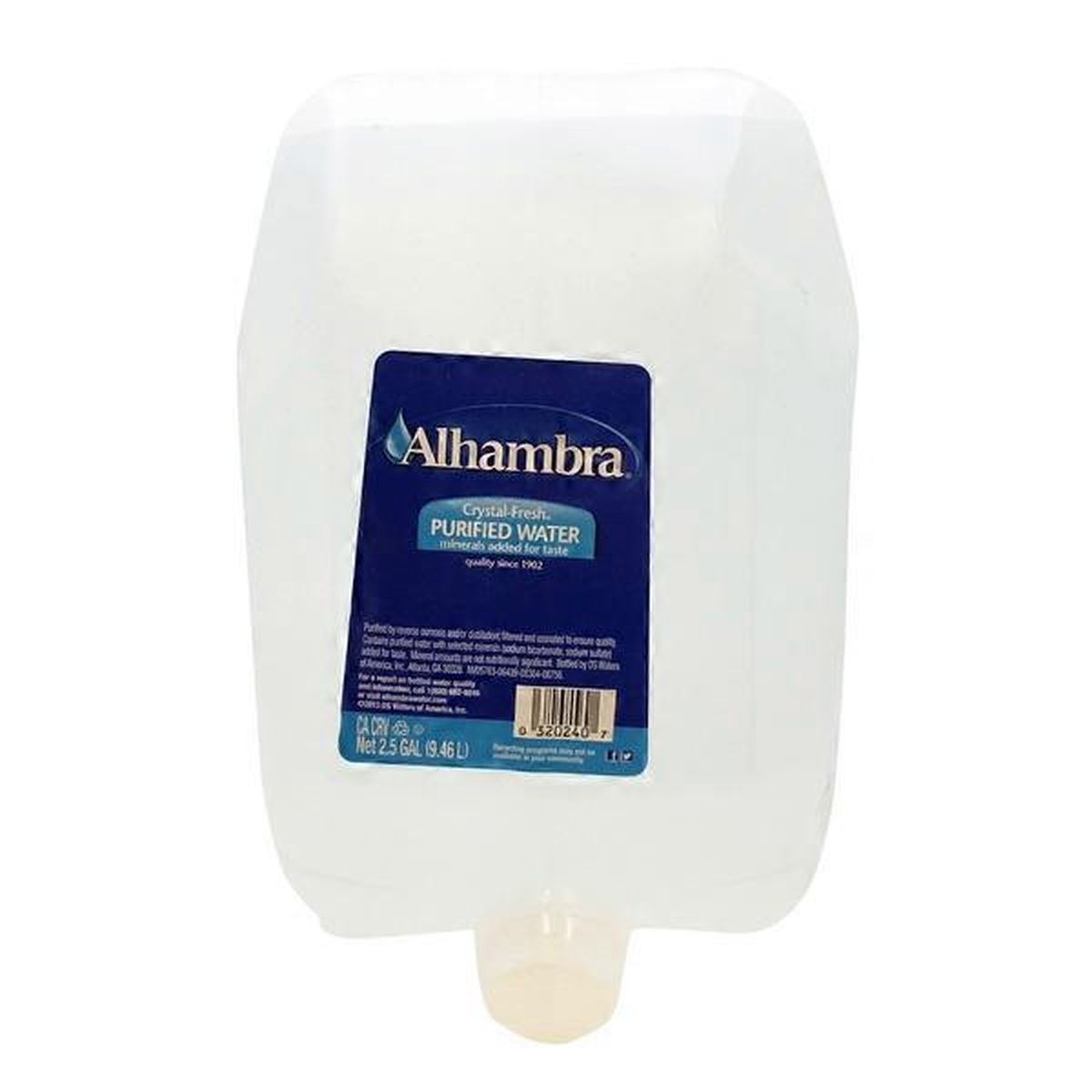 Alhambra Crystal Fresh Drinking Water (2.5 gal) Delivery or Pickup 