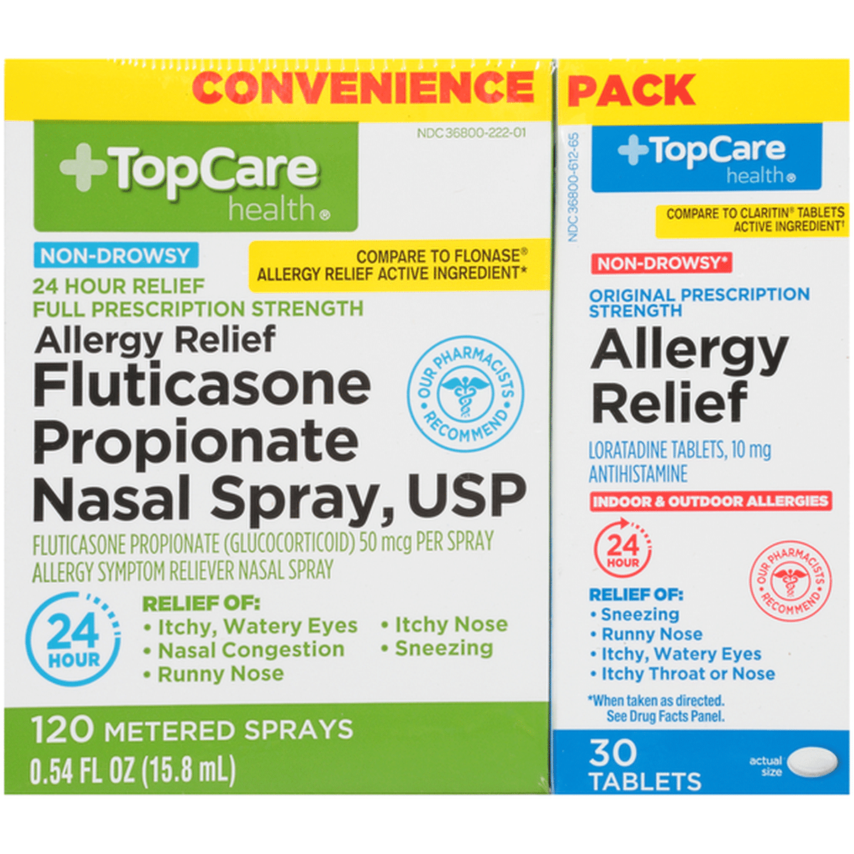 Topcare Original Prescription Strength Indoor And Outdoor Allergy Relief Non Drowsy Loratadine 10 1975