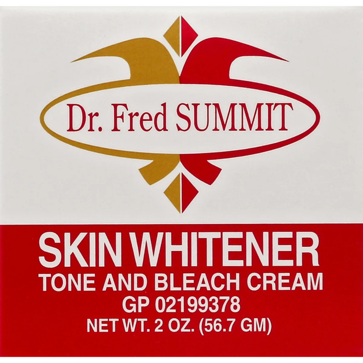 Dr. Fred Summit Skin Whitener Tone and Bleach Cream 2 oz