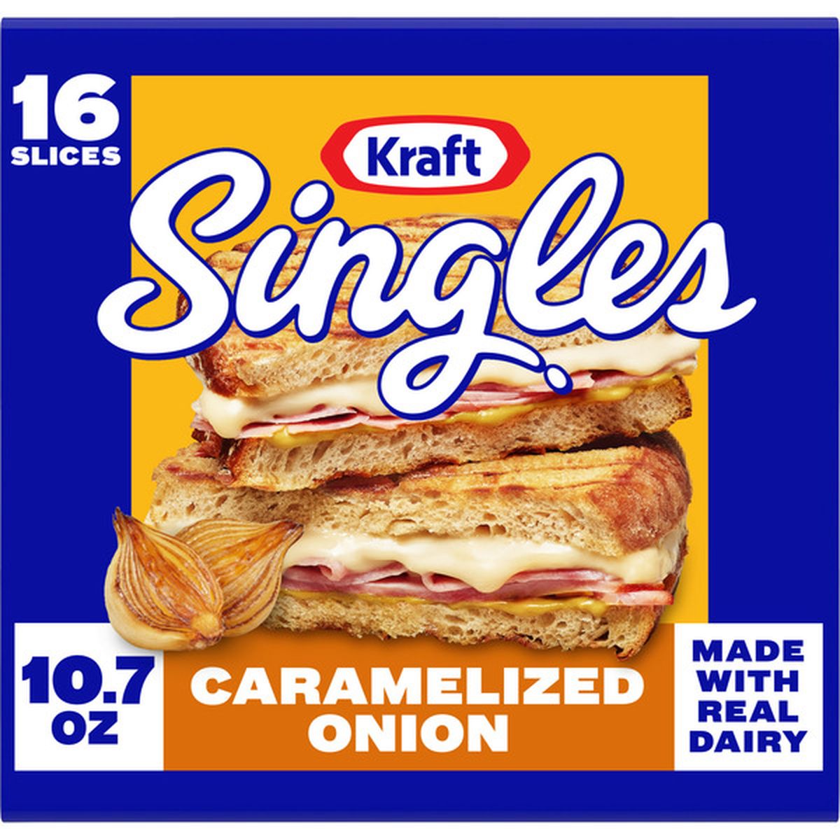 Kraft Caramelized Onion Cheese Slices (10.7 oz) Delivery or Pickup Near ...