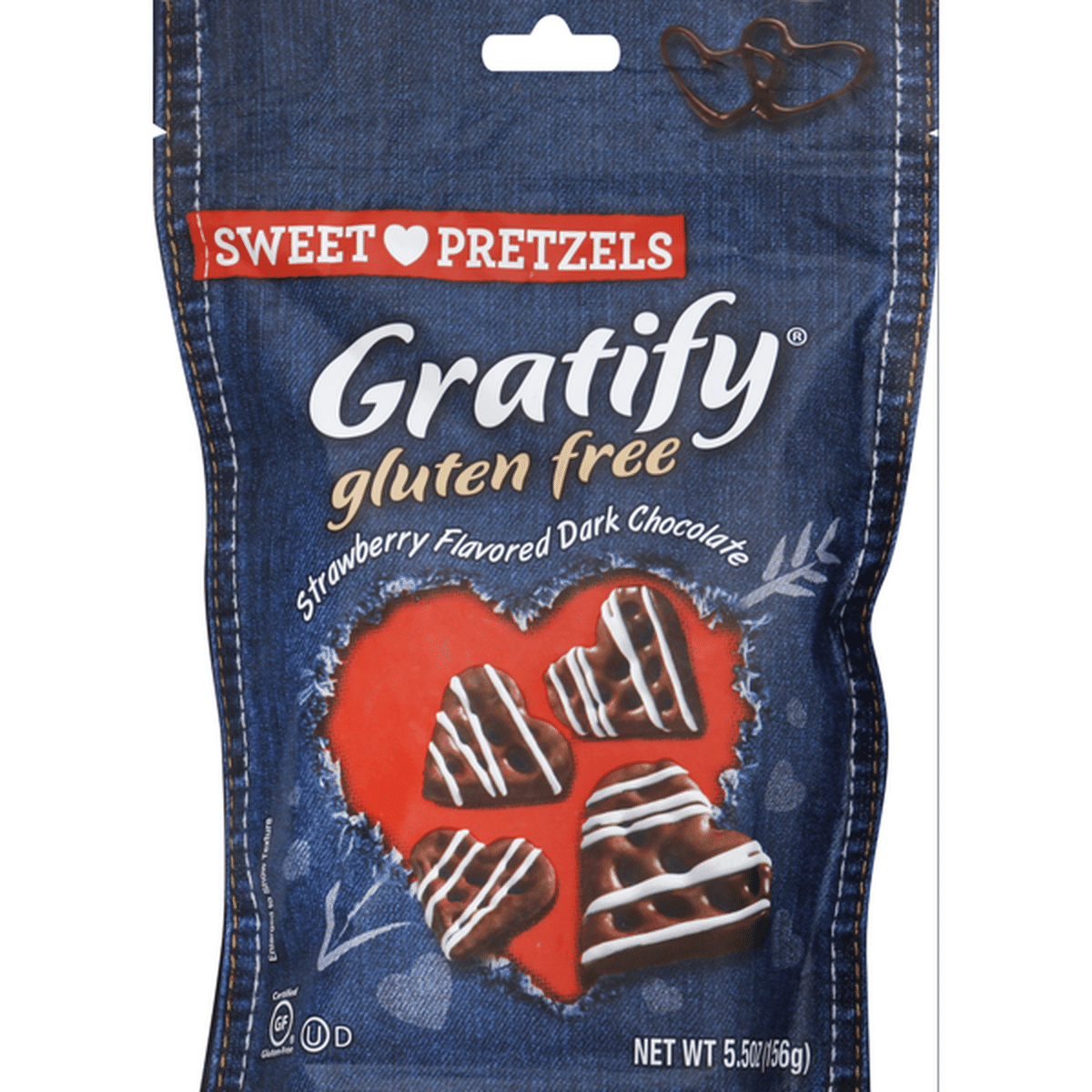 Gratify Pretzels Sweet Strawberry Flavored Dark Chocolate Oz