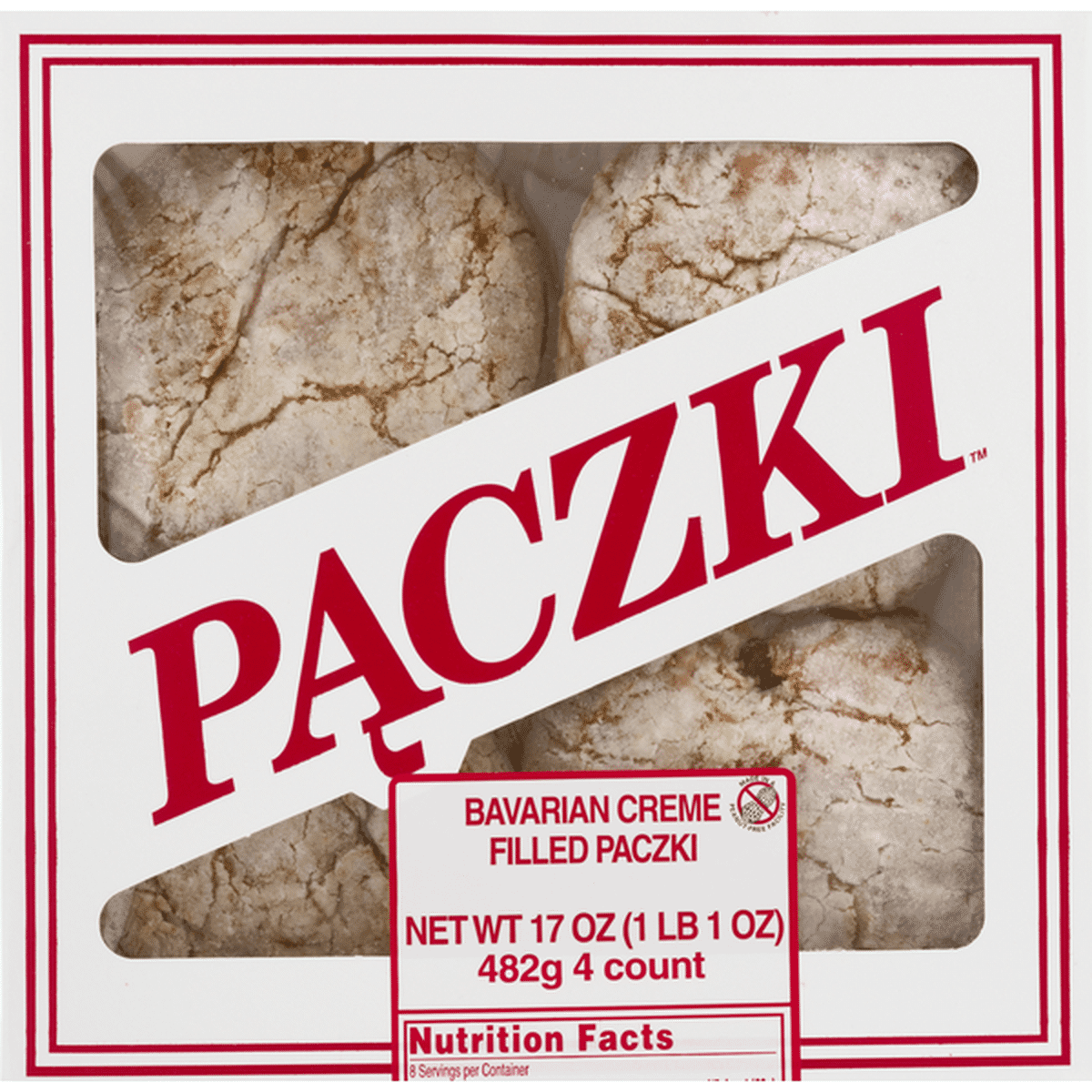 Country Treats Paczki, Bavarian Creme Filled (4 each) Delivery or