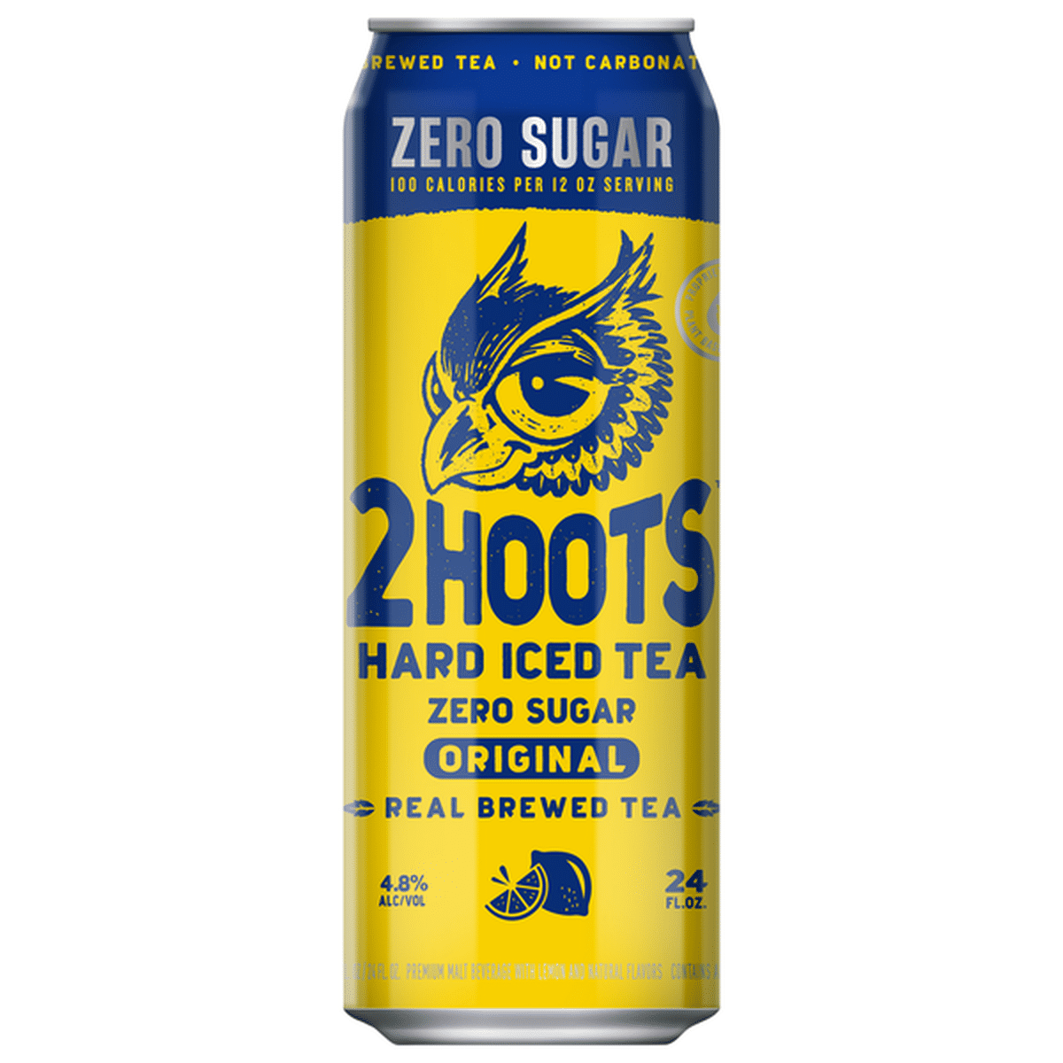 2 Hoots Hard Iced Tea Hard Iced Tea, Zero Sugar, Original (24 Fl Oz 