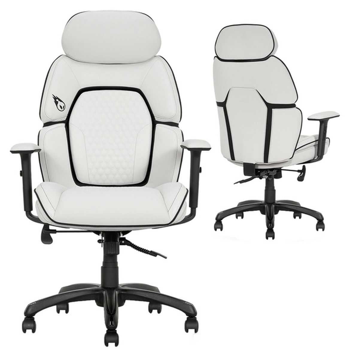 DPS Centurion Gaming Office Chair With Adjustable Headrest - White (1 ...