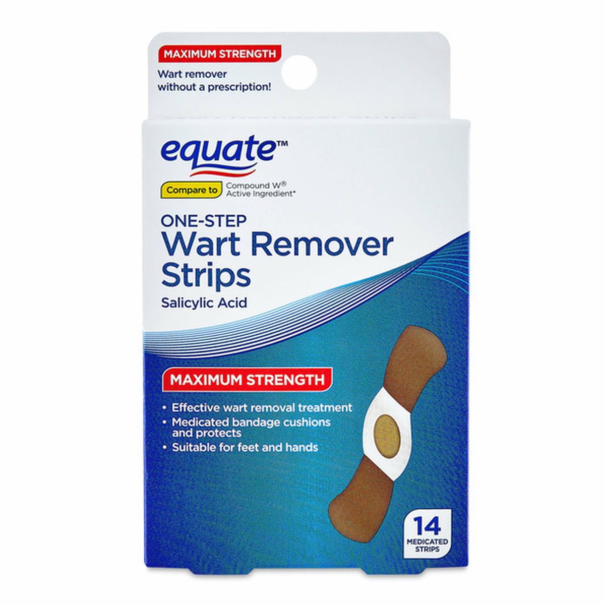 Equate Maximum Strength Onestep Salicylic Acid Wart Remover Strips (14 each) Delivery or Pickup