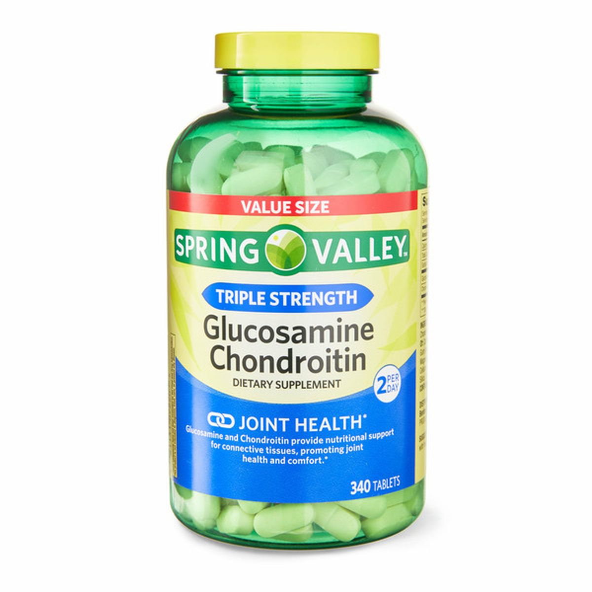 Spring Valley Triple Strength Glucosamine Chondroitin Joint Health Dietary Supplement Tablets