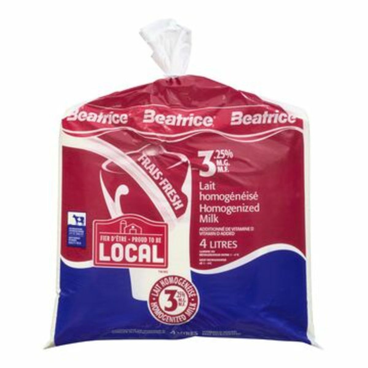 Beatrice 3.25 Homogenized Milk 4 L Delivery or Pickup Near Me