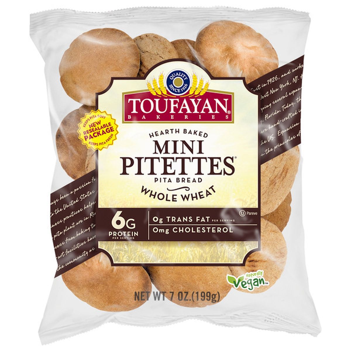 Toufayan Bakeries Whole Wheat Mini Pitettes Pita Bread Oz Delivery