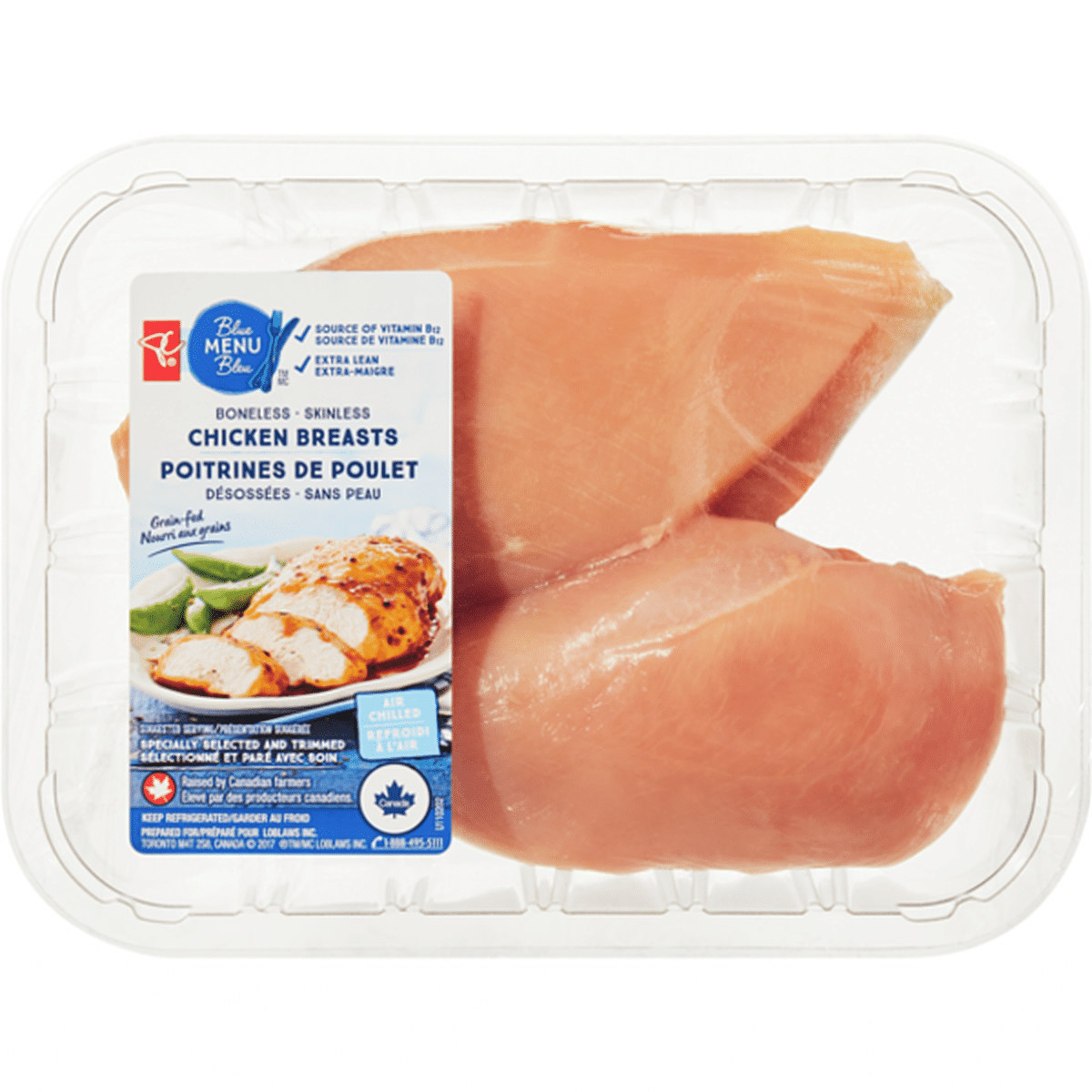 PC Blue Menu Menu Boneless Skinless Chicken Breasts (0.42 kg) Delivery ...