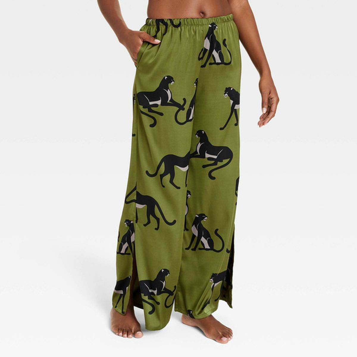 Auden Women's Panther Satin Pajama Pants, XXL - Green (1 ct) Delivery ...