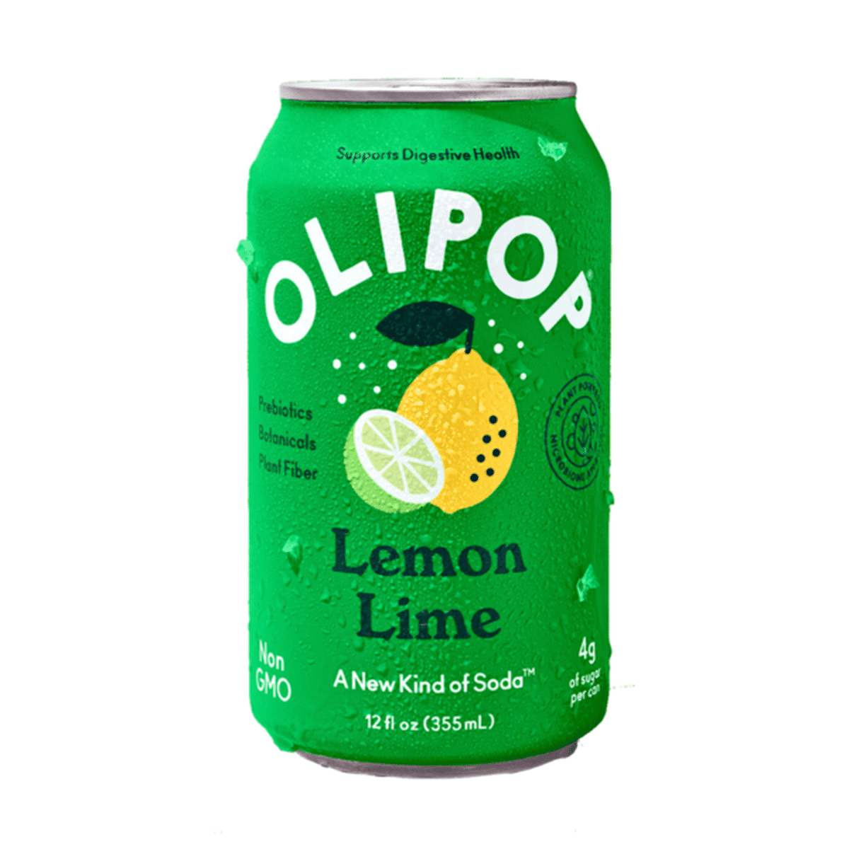 OLIPOP Prebiotic Soda, Lemon Lime (12 fl oz) Delivery or Pickup Near Me ...