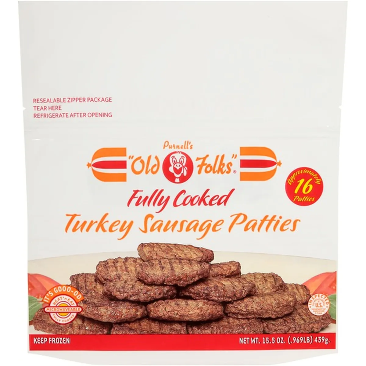 Purnell S Old Folks Fully Cooked Turkey Sausage Patties Oz