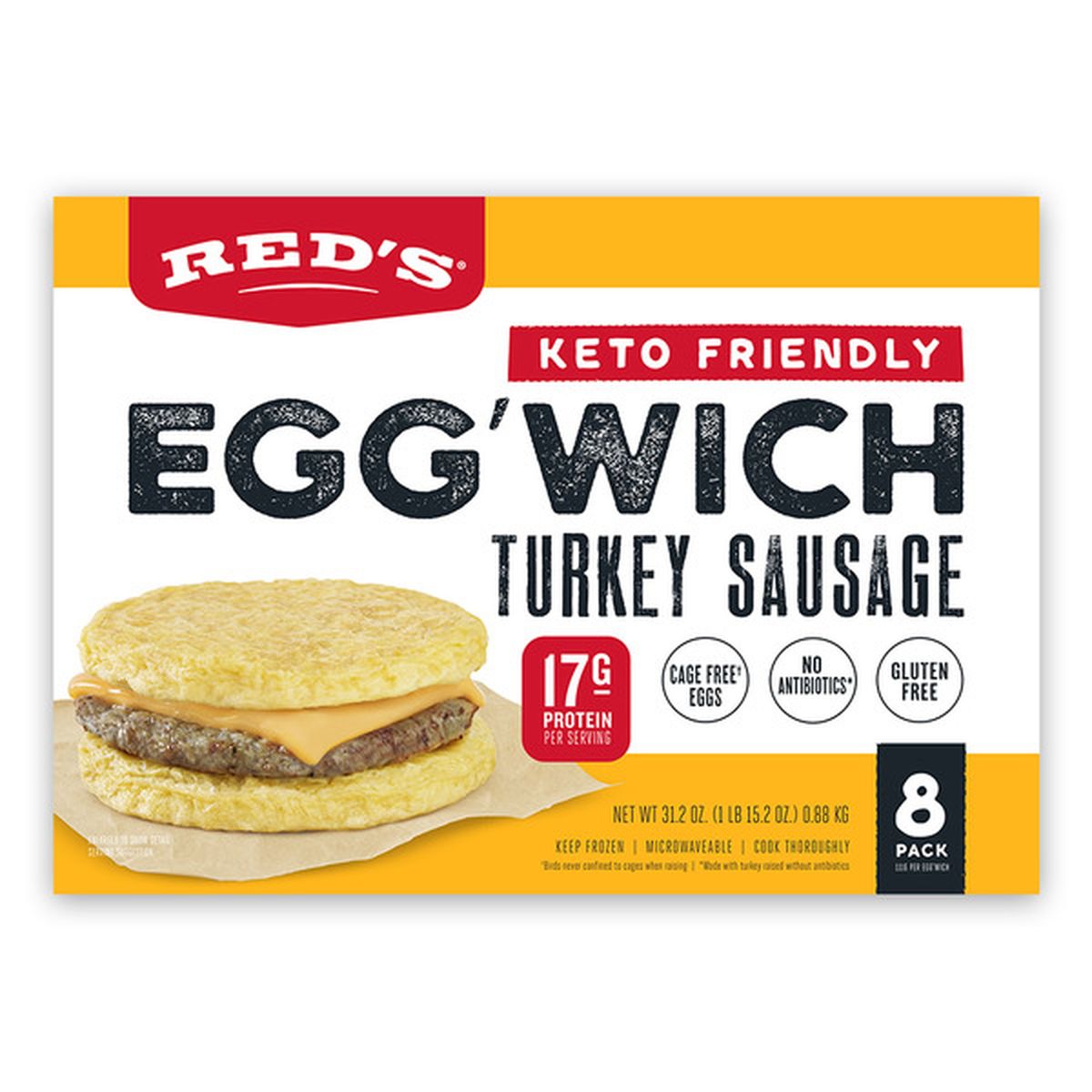 Red's Egg'Wich Turkey Sausage (8 ct) Delivery or Pickup Near Me - Instacart