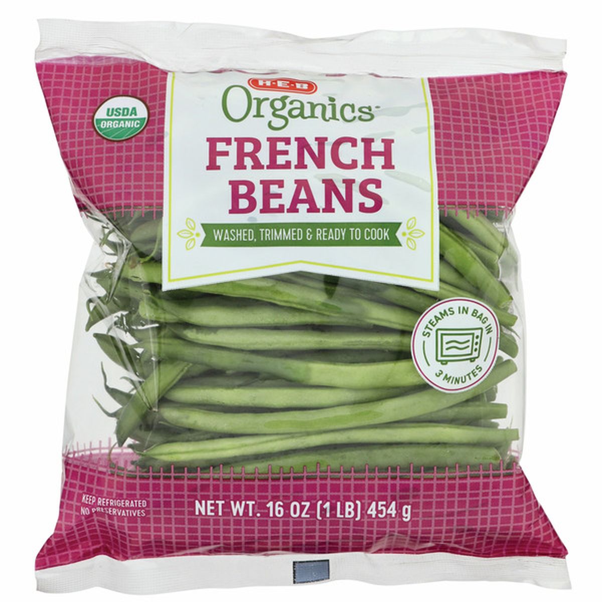 H-E-B Fresh Steamable French Green Beans (16 Oz) Delivery Or Pickup ...