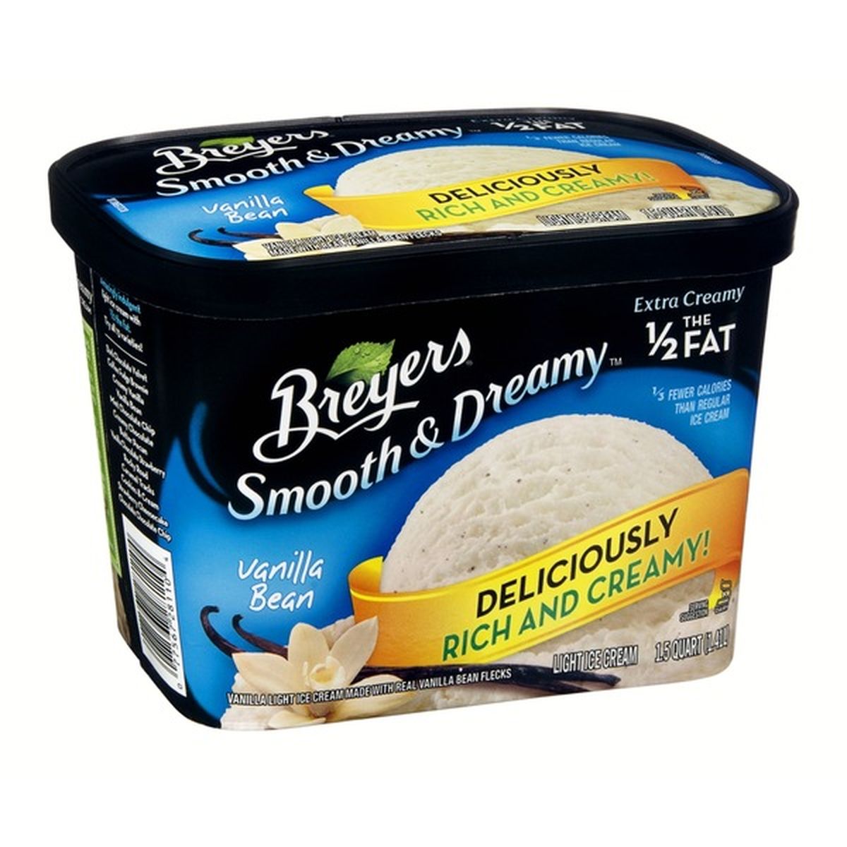 Breyers Smooth & Dreamy Vanilla Bean Light Ice Cream (1.5 qt) Delivery ...