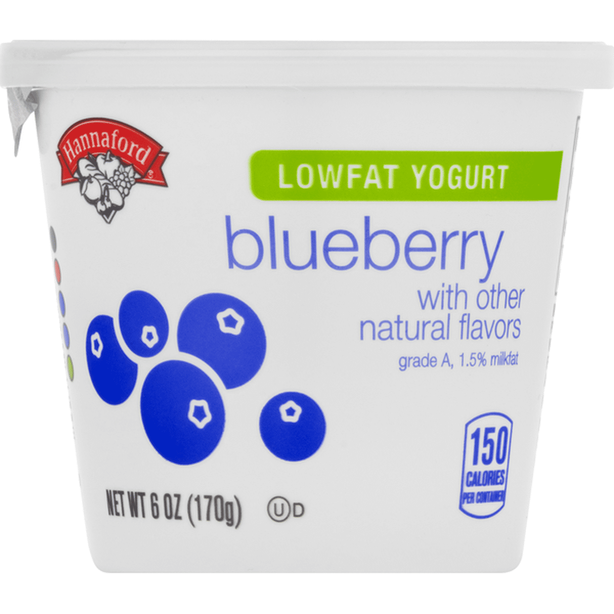 Hannaford Yogurt, Lowfat, Blueberry (6 oz) Delivery or Pickup Near Me ...