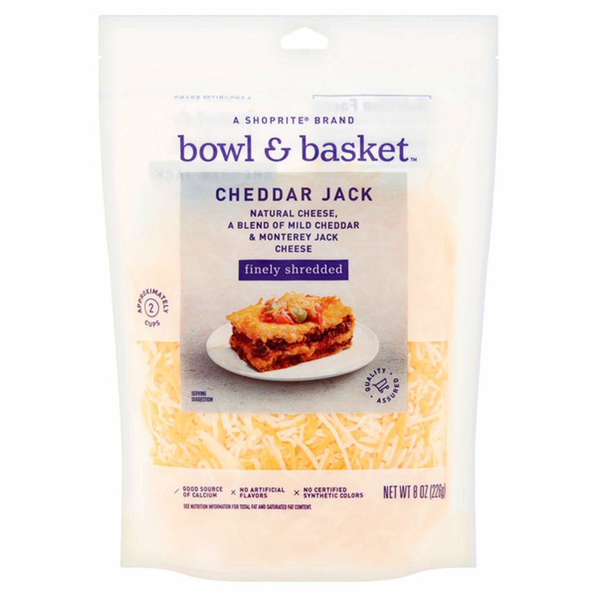 Bowl Basket Finely Shredded Cheddar Jack Cheese 8 Oz Delivery Or